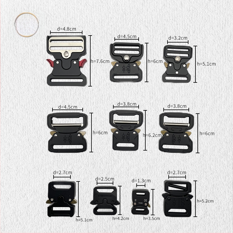 Тактическа ключалка за колан от цинкова сплав, висока якост, износоустойчива, регулируема за колани с уебинг