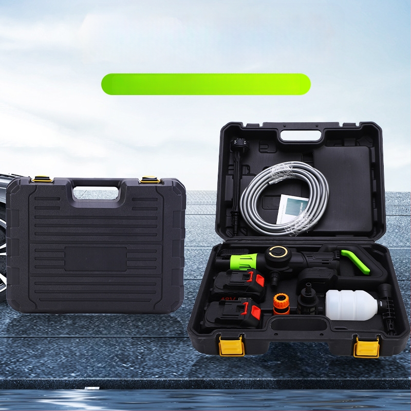 Pistol de spălat auto fără fir, reîncărcabil, motor brushless, ABS plastic, rază de pulverizare 8-10 m