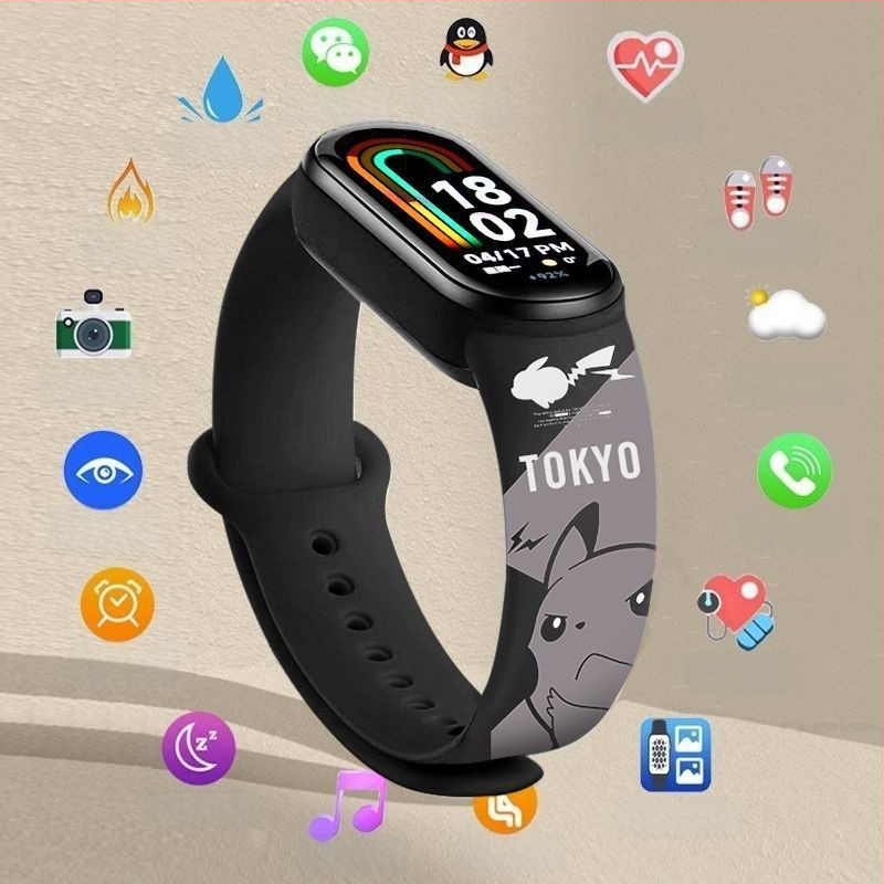 M8 pametni narukvica: brojanje koraka, otkucaji srca, krvni tlak, SpO2 i praćenje sna; Bluetooth s Android kompatibilnošću; silikonska narukvica; do 7 dana trajanja baterije; dnevna vodootpornost