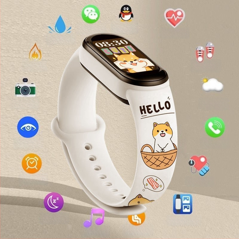 M8 pametni narukvica: brojanje koraka, otkucaji srca, krvni tlak, SpO2 i praćenje sna; Bluetooth s Android kompatibilnošću; silikonska narukvica; do 7 dana trajanja baterije; dnevna vodootpornost