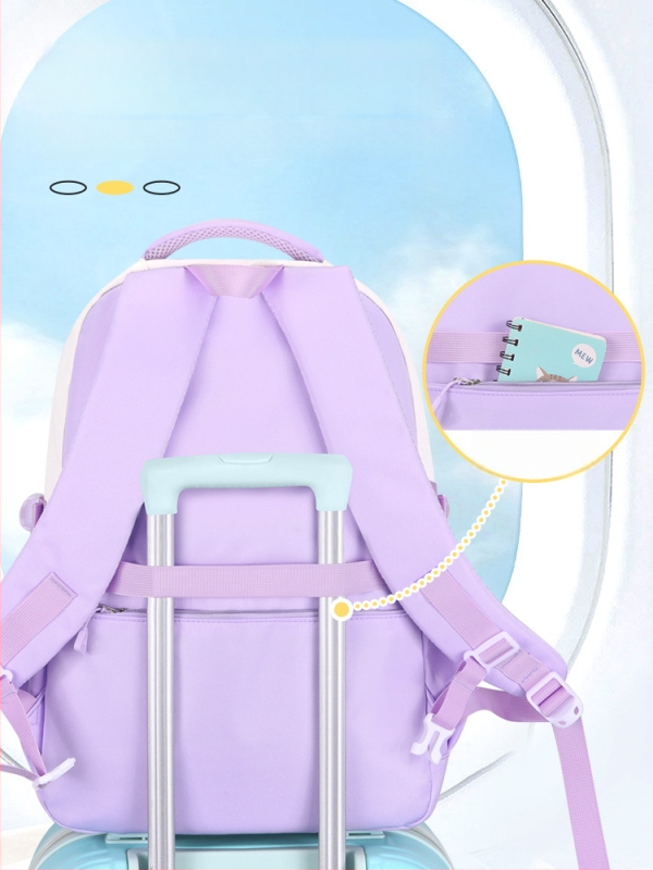 Rucsac pentru școala primară, PU material, ultraușor, reducere de încărcare și protecția coloanei, capacitate mare, stil modern