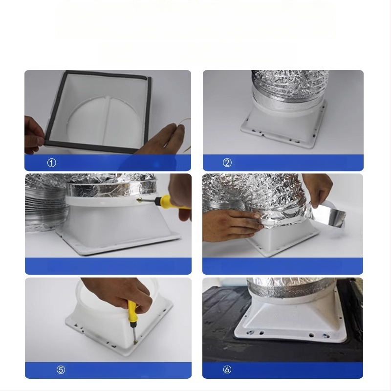 Аксесоари за кухненски аспиратор — въздушен изход с удебелена обратна клапа, ръчен монтаж, модел Въздушен изход, код YCF