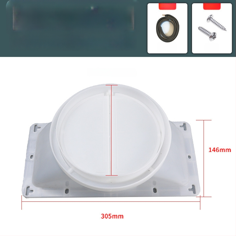 Аксесоари за кухненски аспиратор — въздушен изход с удебелена обратна клапа, ръчен монтаж, модел Въздушен изход, код YCF