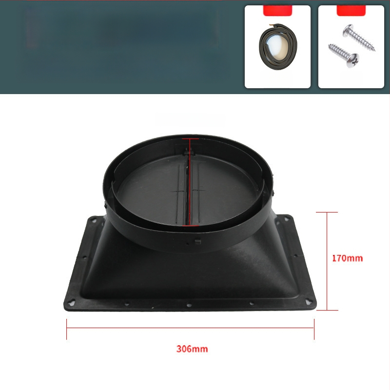 Аксесоари за кухненски аспиратор — въздушен изход с удебелена обратна клапа, ръчен монтаж, модел Въздушен изход, код YCF