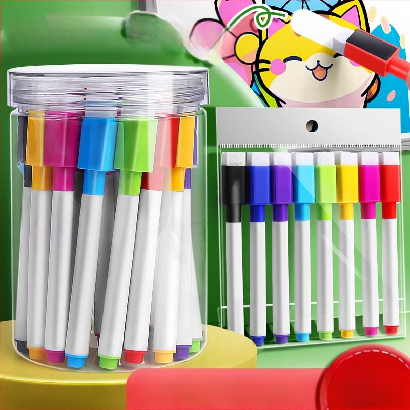 Liangzhi TZETBBB Детски изтриваем маркер за бяла дъска с водна основа, 0.2 мм, пластмасов корпус