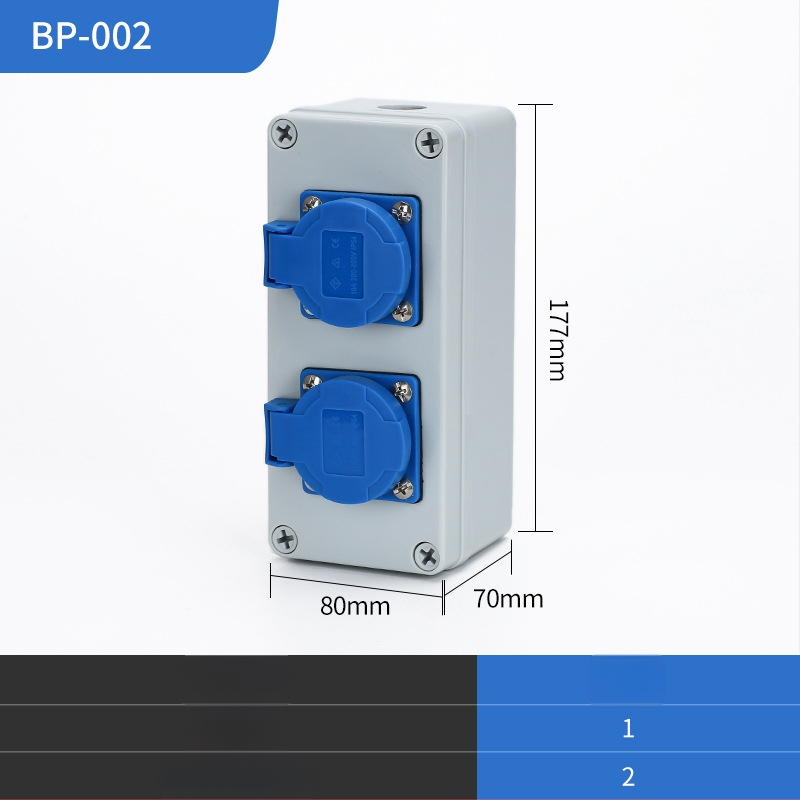 IP65 външна водоустойчива кутия за разпределение, повърхностно монтирана, с защита от утечки тока, 220V