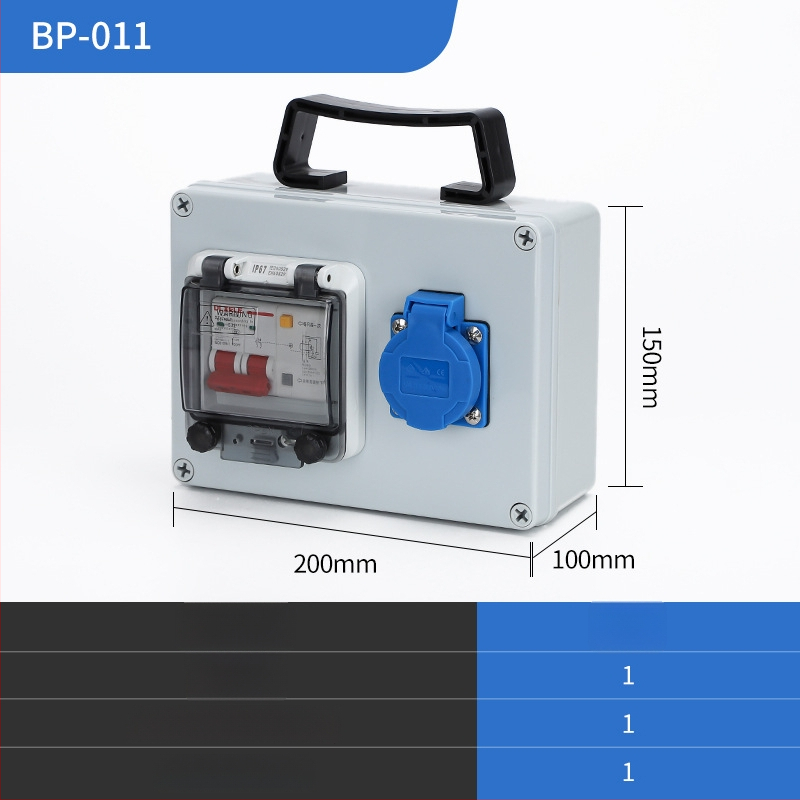 IP65 външна водоустойчива кутия за разпределение, повърхностно монтирана, с защита от утечки тока, 220V