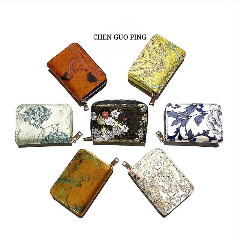 Šilko brokato monetų piniginė – Gyvūnų raštas, Naujasis nacionalinis stilius, Unisex, Chen Guoping