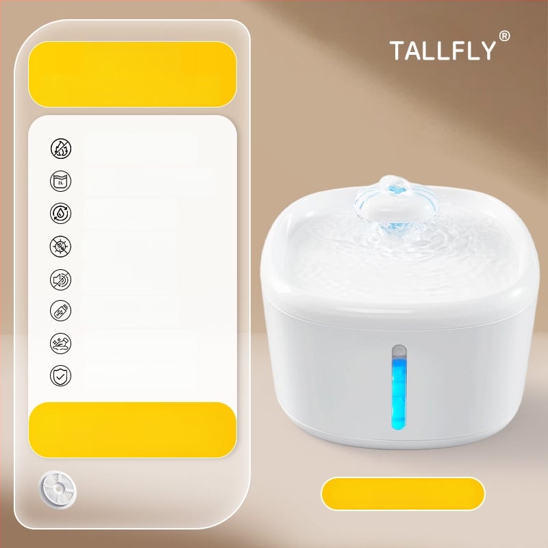 Διανομέας νερού κατοικιδίων, μάρκα TALLFLY, μοντέλο OP-1002, κατάλληλο για σκύλους και γάτες, αποσπώμενος, βάρος 0,65 kg