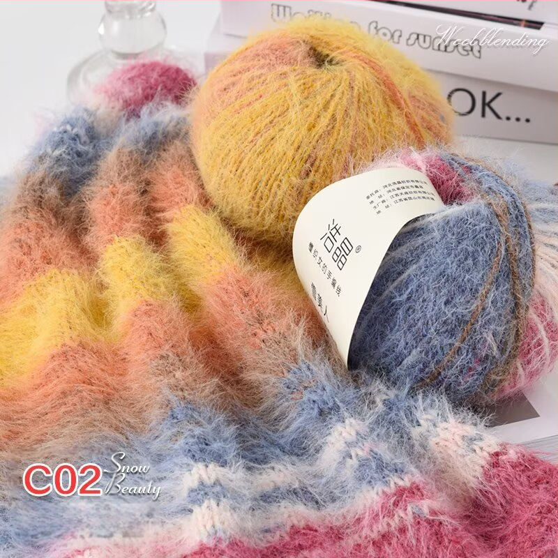 Μικτό νήμα μαλλιού, νήμα σε μπάλες, για ύφανση, Προέλευση: Κίνα