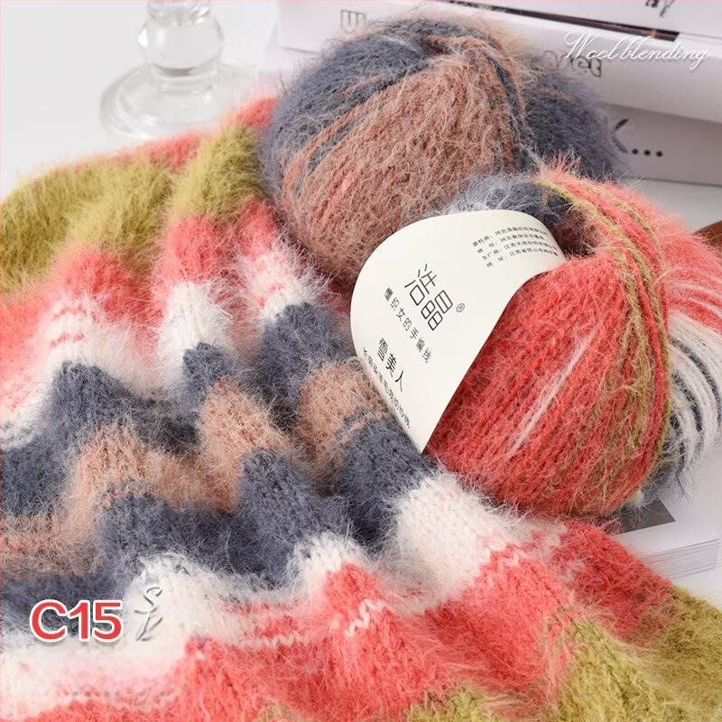 Μικτό νήμα μαλλιού, νήμα σε μπάλες, για ύφανση, Προέλευση: Κίνα