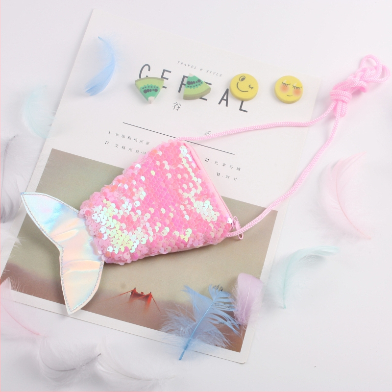 Undinėlės uodegos crossbody krepšys mergaitei, blizgučiai, geometrinis raštas, poliesterio pamušalas