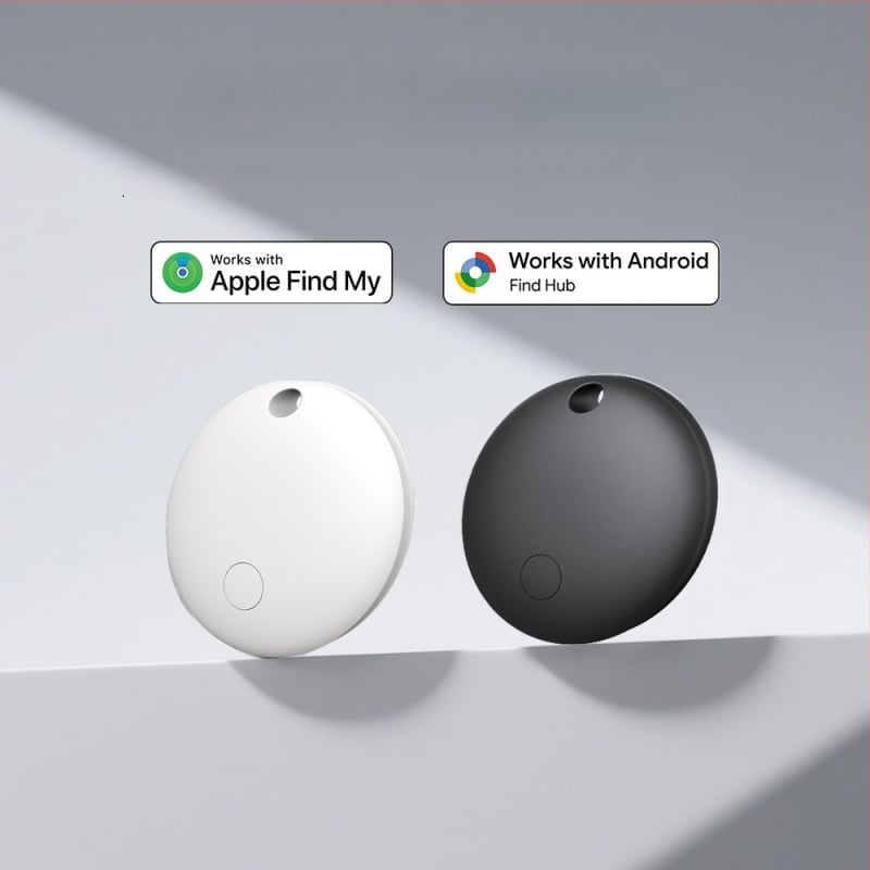 Локатор за проследяване на предмети за iOS и Android с двойна система, универсален локатор за изгубени вещи (батерия 220 мАч; безжична дистанция 20 м; тегло 7 g; материал PC)
