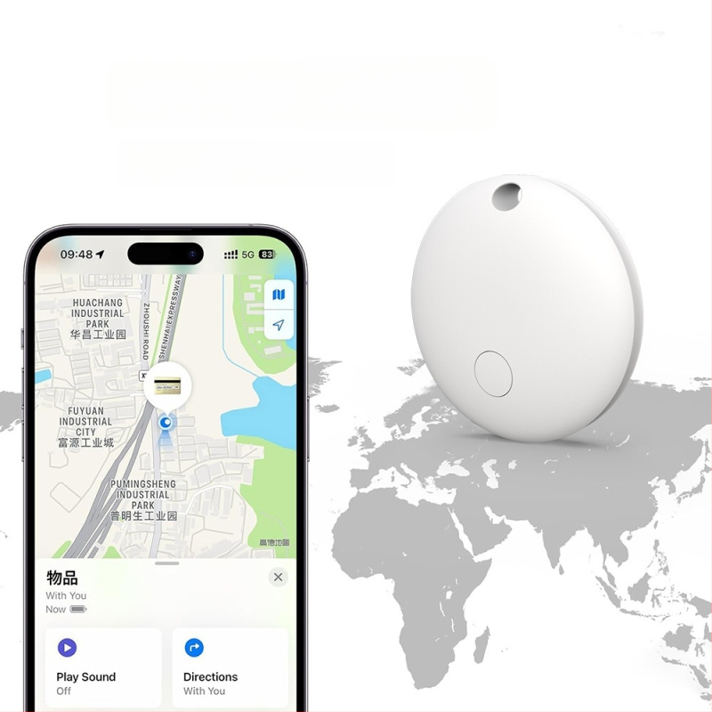 Локатор за проследяване на предмети за iOS и Android с двойна система, универсален локатор за изгубени вещи (батерия 220 мАч; безжична дистанция 20 м; тегло 7 g; материал PC)