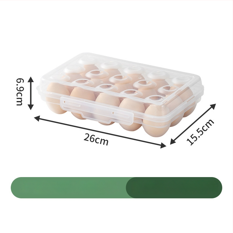Cutie de depozitare a ouălor pentru camping cu sertar glisant – portabilă, menține prospețimea, etanșă, plastic alimentar