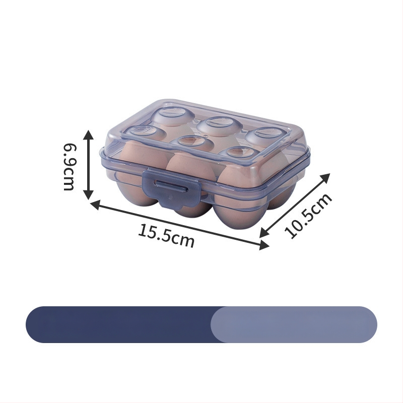 Cutie de depozitare a ouălor pentru camping cu sertar glisant – portabilă, menține prospețimea, etanșă, plastic alimentar