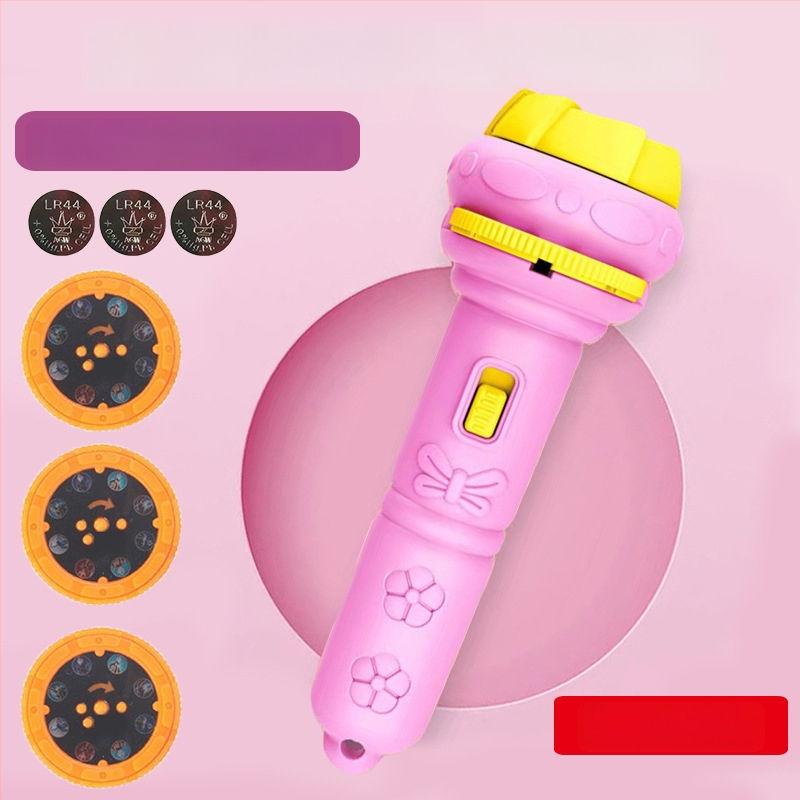 Παιδικό προβολικό φως-παιχνίδι με λάμψη και εκπαιδευτική λειτουργία, προβολέας με κινούμενα σχέδια (πλαστική κατασκευή; 4–6 ετών; λάμψη; εκπαιδευτικό)