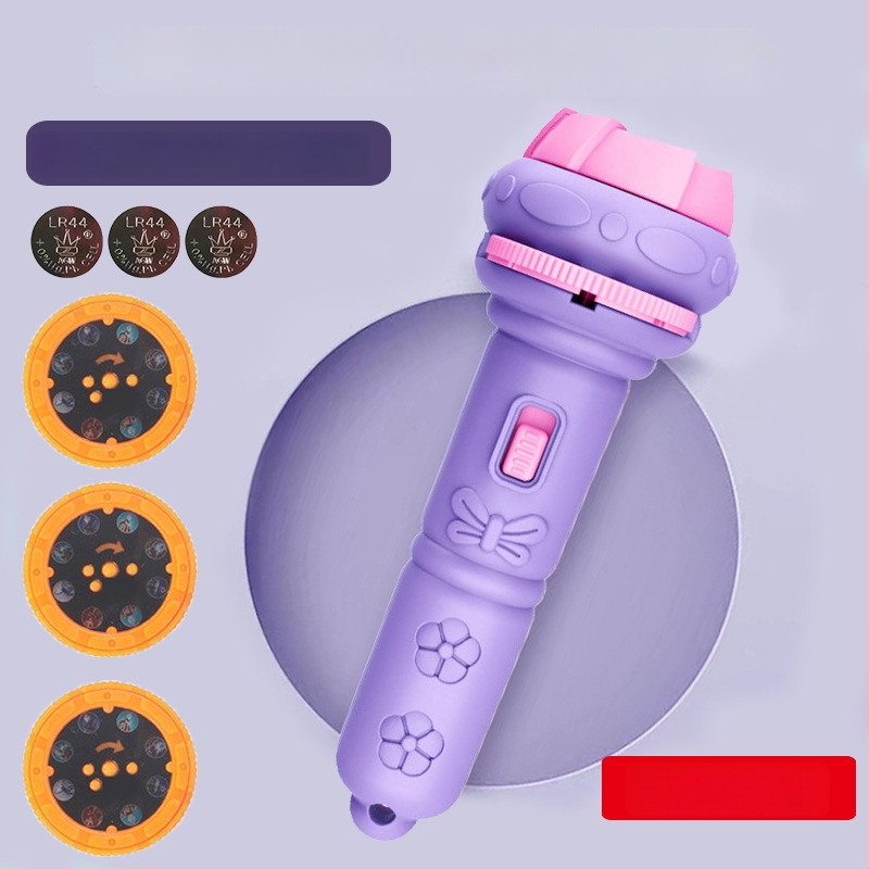 Παιδικό προβολικό φως-παιχνίδι με λάμψη και εκπαιδευτική λειτουργία, προβολέας με κινούμενα σχέδια (πλαστική κατασκευή; 4–6 ετών; λάμψη; εκπαιδευτικό)