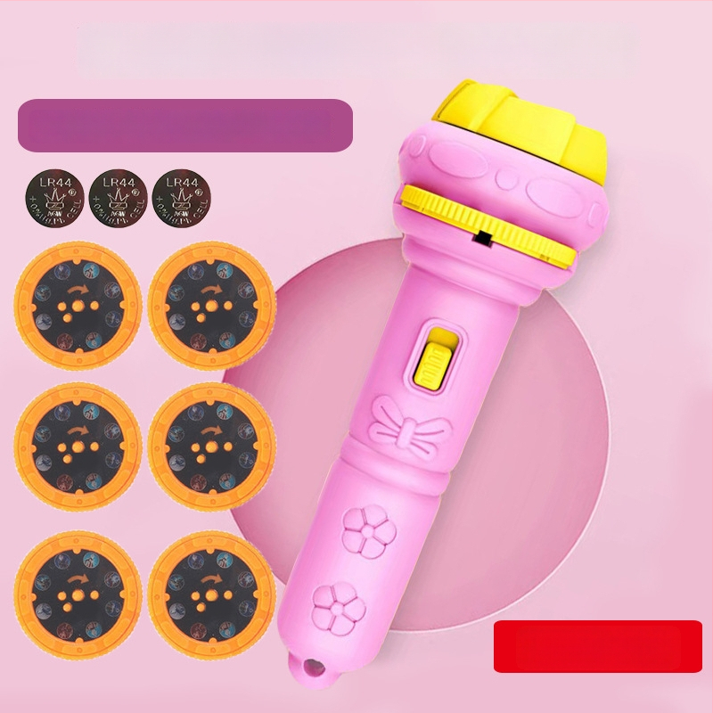 Παιδικό προβολικό φως-παιχνίδι με λάμψη και εκπαιδευτική λειτουργία, προβολέας με κινούμενα σχέδια (πλαστική κατασκευή; 4–6 ετών; λάμψη; εκπαιδευτικό)