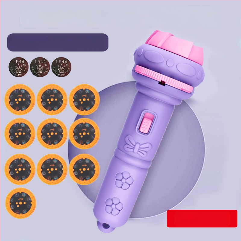 Παιδικό προβολικό φως-παιχνίδι με λάμψη και εκπαιδευτική λειτουργία, προβολέας με κινούμενα σχέδια (πλαστική κατασκευή; 4–6 ετών; λάμψη; εκπαιδευτικό)