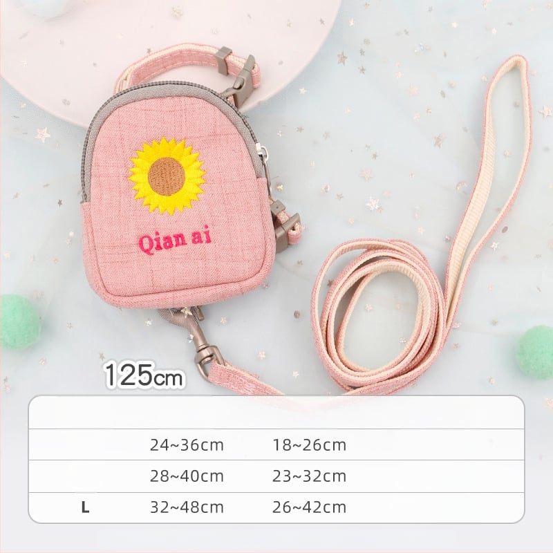 Котешки повод с регулируем разтягащ се механизъм, полиестерно въже, за котки