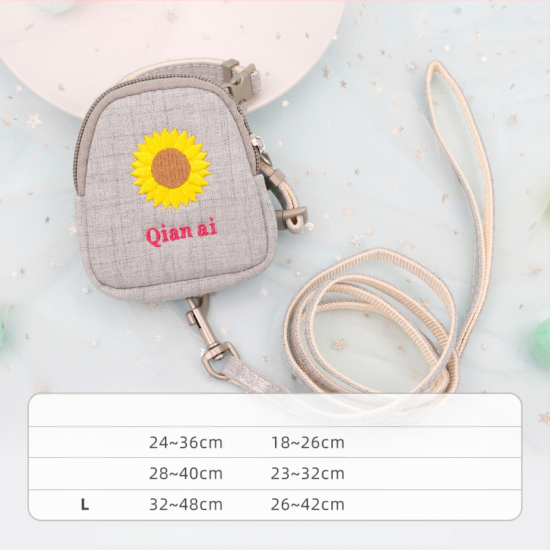 Котешки повод с регулируем разтягащ се механизъм, полиестерно въже, за котки