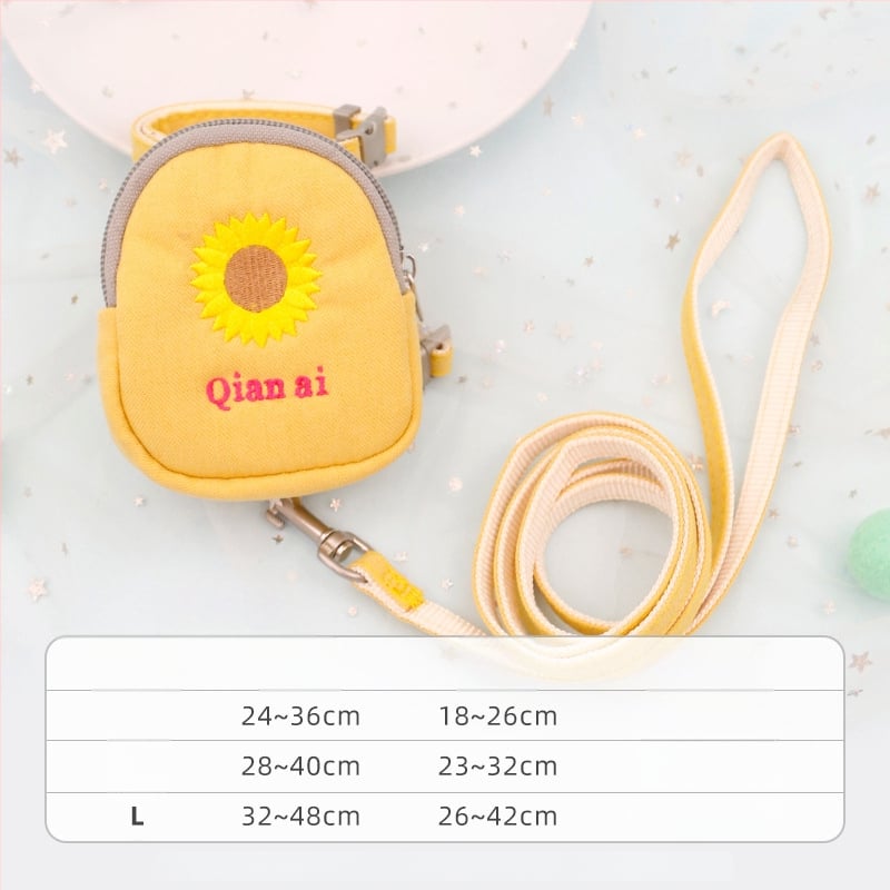 Котешки повод с регулируем разтягащ се механизъм, полиестерно въже, за котки