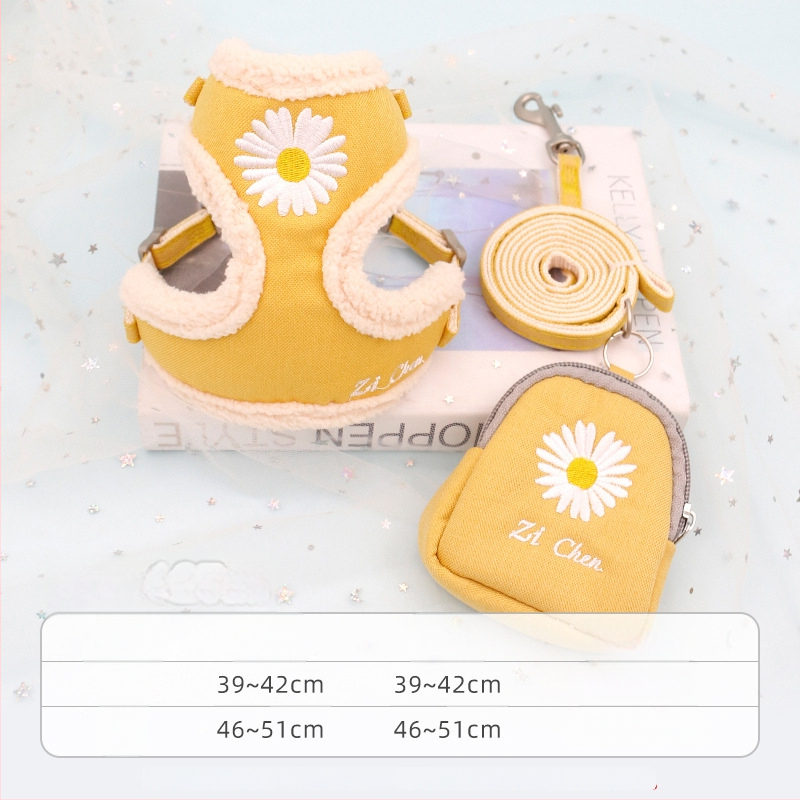 Котешки повод с регулируем разтягащ се механизъм, полиестерно въже, за котки