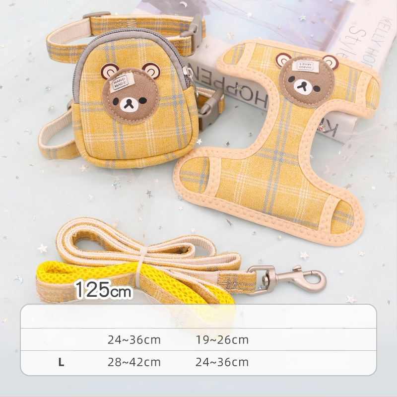 Котешки повод с регулируем разтягащ се механизъм, полиестерно въже, за котки