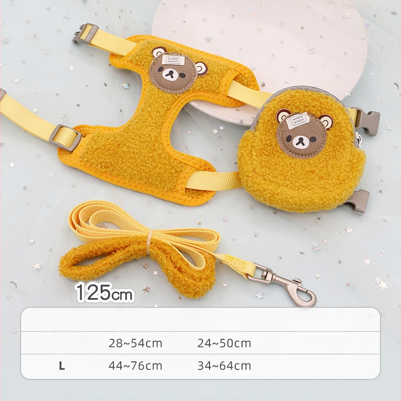 Котешки повод с регулируем разтягащ се механизъм, полиестерно въже, за котки