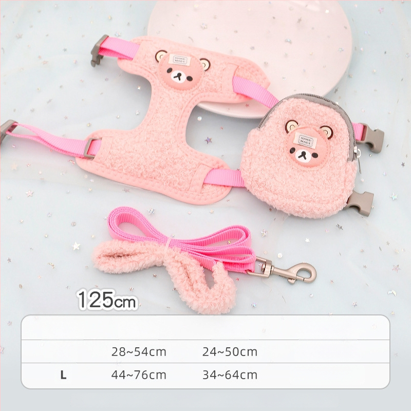 Котешки повод с регулируем разтягащ се механизъм, полиестерно въже, за котки