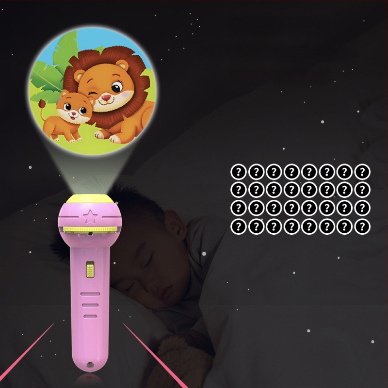 Παιδικό προβολικό φανάρι-παιχνίδι με φωτεινά ζωικά σχέδια, πλαστική κατασκευή, κατάλληλο για βρέφη 0–3 ετών, πρώιμη εκπαίδευση