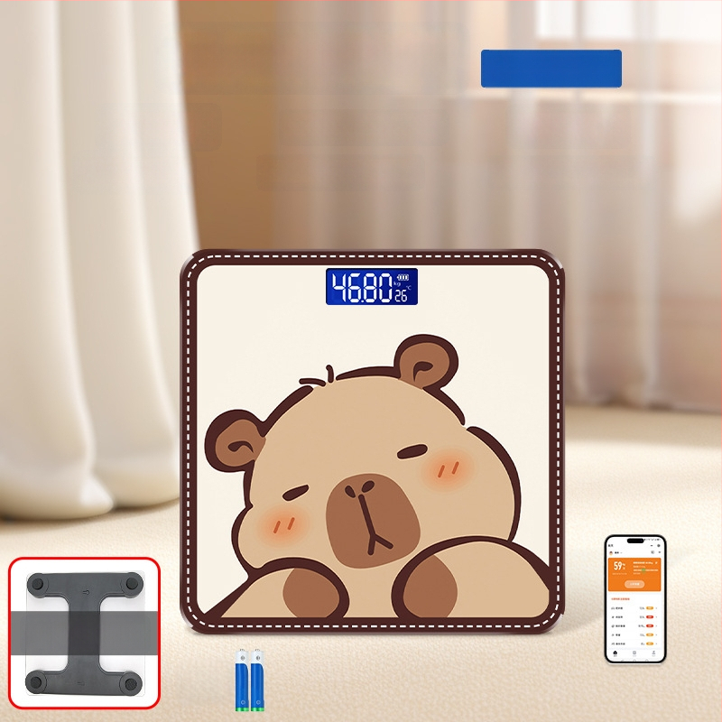 Hongqi HQ-x3006 Везна за телесни мазнини с Bluetooth, HD LCD дисплей, Android съвместимост, USB зареждане/AA батерия, измерване на телесни мазнини и вода