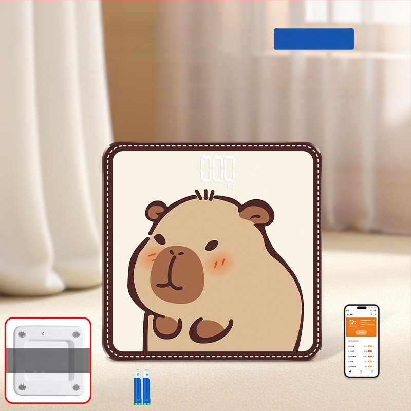 Hongqi HQ-x3006 Везна за телесни мазнини с Bluetooth, HD LCD дисплей, Android съвместимост, USB зареждане/AA батерия, измерване на телесни мазнини и вода