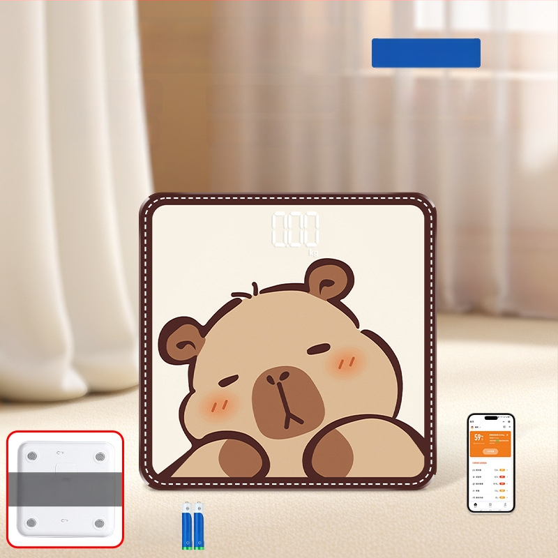 Hongqi HQ-x3006 Везна за телесни мазнини с Bluetooth, HD LCD дисплей, Android съвместимост, USB зареждане/AA батерия, измерване на телесни мазнини и вода