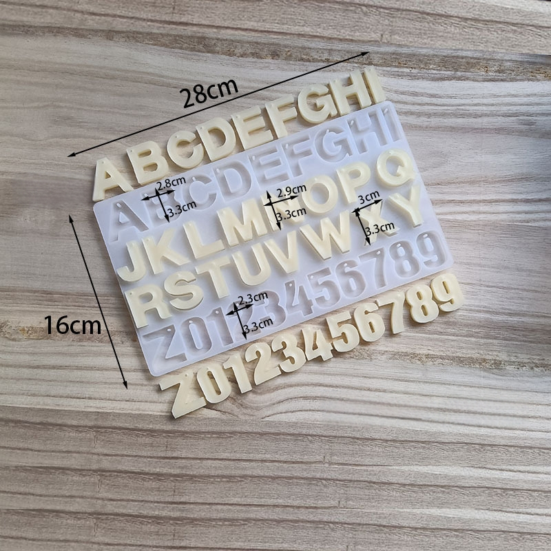 Силиконова форма за букви с английски букви за украса на шоколад, бисквитки и торти (форма за печене, нестандартна форма, силикон)