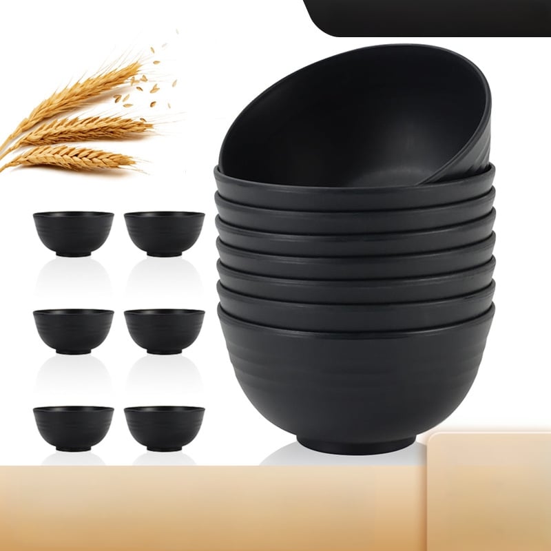Plastična zdjela od pšeničnog slama, japanski stil zdjele za rižu i salatu, velika kapaciteta, moguć ispis logotipa