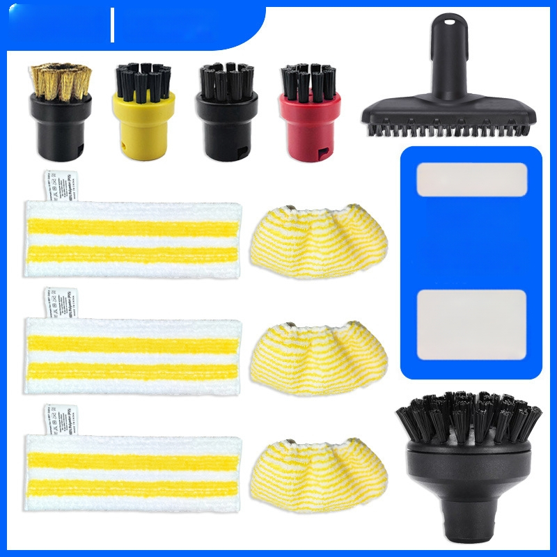 Комплект за парогенератор за почистване: малка кръгла четка и медна четка, съвместим с Karcher SC1/SC3/SC5, за домашна употреба, 101–150 м²