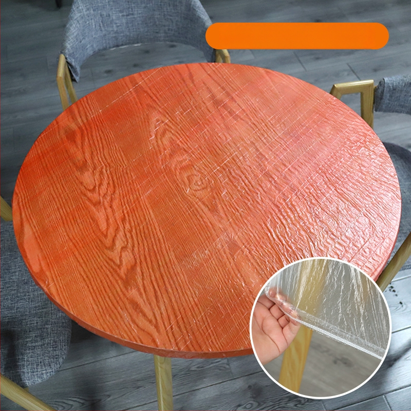 Jednokratni elastični stolnjak za restorane i kućice s hranom, plastični elastični stolnjak, otporan na masnoću, debeli, izdržljivi, okrugli.