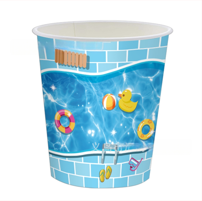 Hui shi комплект еднократни хартиени чинии и подноси, материал: хартия; форма: кръгла; печат на лого: наличен; персонализация: да