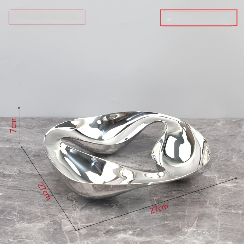 Чиния за закуски от неръждаема стомана, модерен стил, полирана повърхност, марка Superb, за дневна, маса за хранене и декор в дома