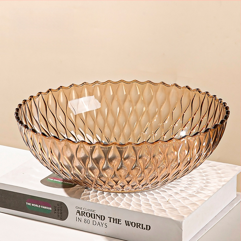 Плодова чиния с волнист рисунък, луксозен стил, пластмасова, марка Yi Lijie, 2024 издание