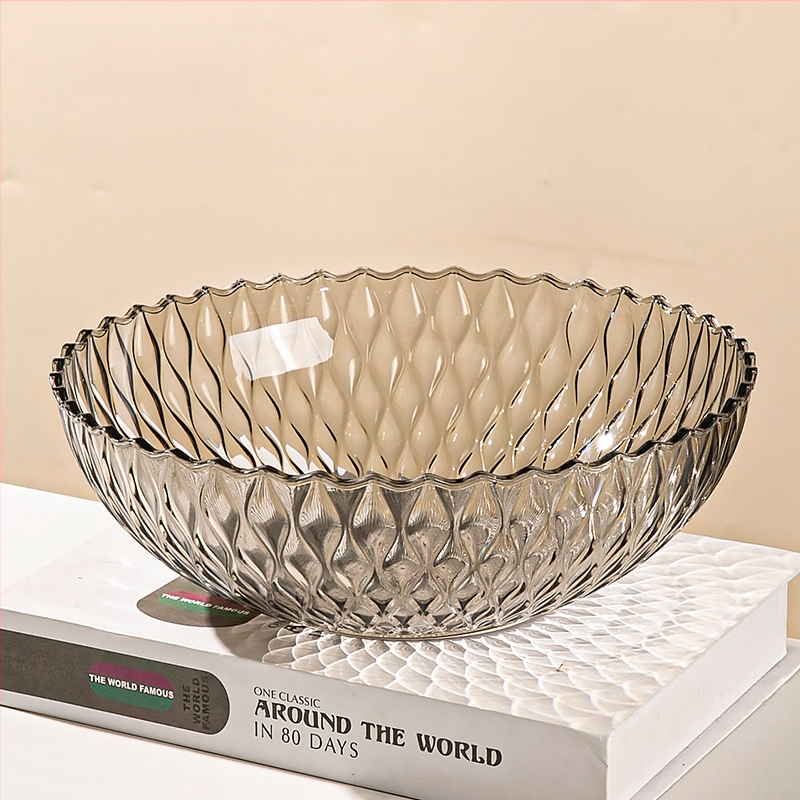 Плодова чиния с волнист рисунък, луксозен стил, пластмасова, марка Yi Lijie, 2024 издание