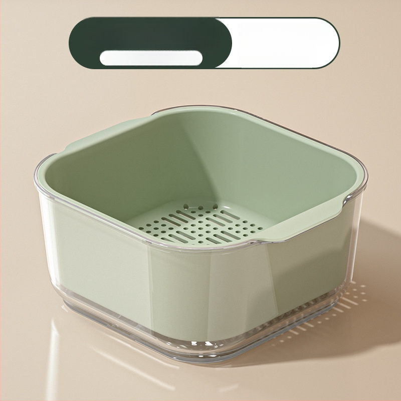 Кошница за измиване на зеленчуци и плодове с дренаж, скандинавски прост стил, пластмасова, зимно издание 2020, висококачествен продукт