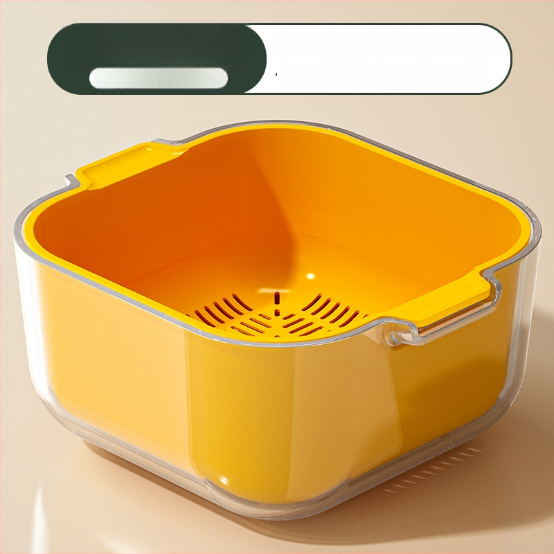 Кошница за измиване на зеленчуци и плодове с дренаж, скандинавски прост стил, пластмасова, зимно издание 2020, висококачествен продукт