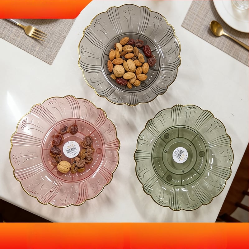 Плодова тава за сервиране, пластмасова, прост стил, код Rotating Fruit Tray 002, пускана през 2025