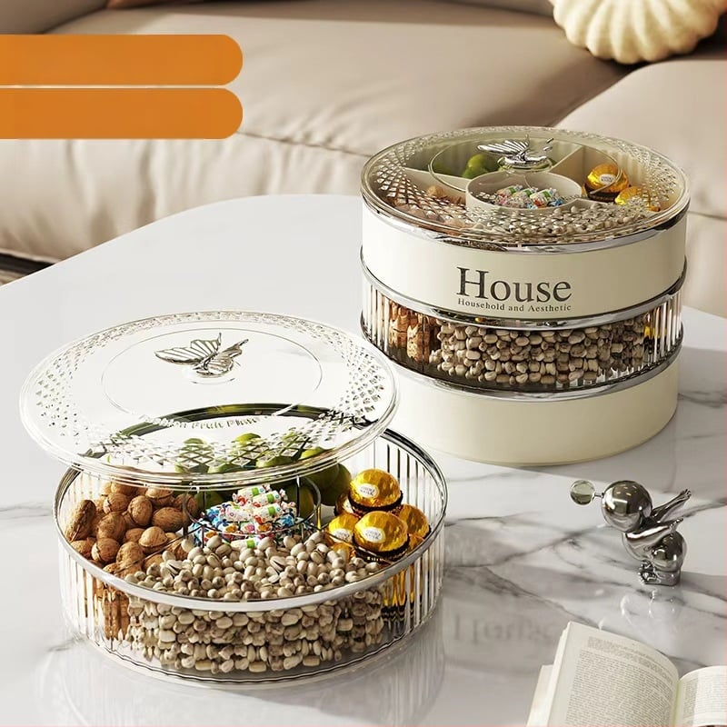 Пластмасова кутия за лакомства и плодова чиния, скандинавски стил, прост дизайн