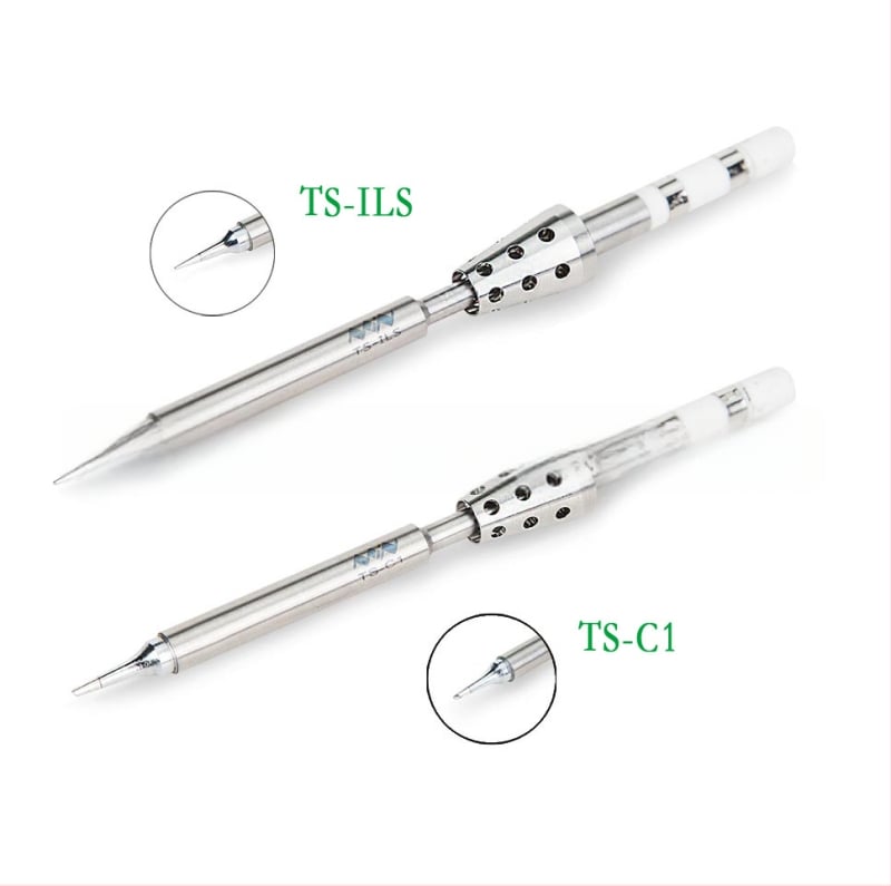 TS100 Αξεσουάρ συγκόλλησης: κεφαλή σε σχήμα υποδοχής αλόγου, ειδική μυτερή άκρη, θερμαντικός πυρήνας TS-ILS, TS-C1 κεφαλή συγκόλλησης