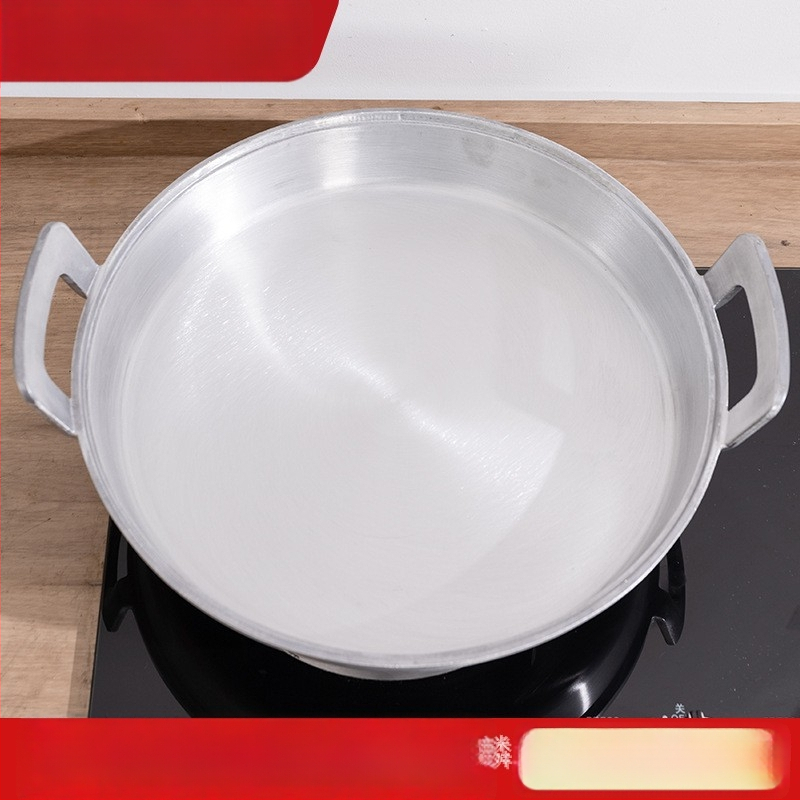 Aluminijska tava s plosnim dnom, dvostruke ručke, od lijevanog aluminija, za palačinke i prženje, pogodna za indukcijske ploče