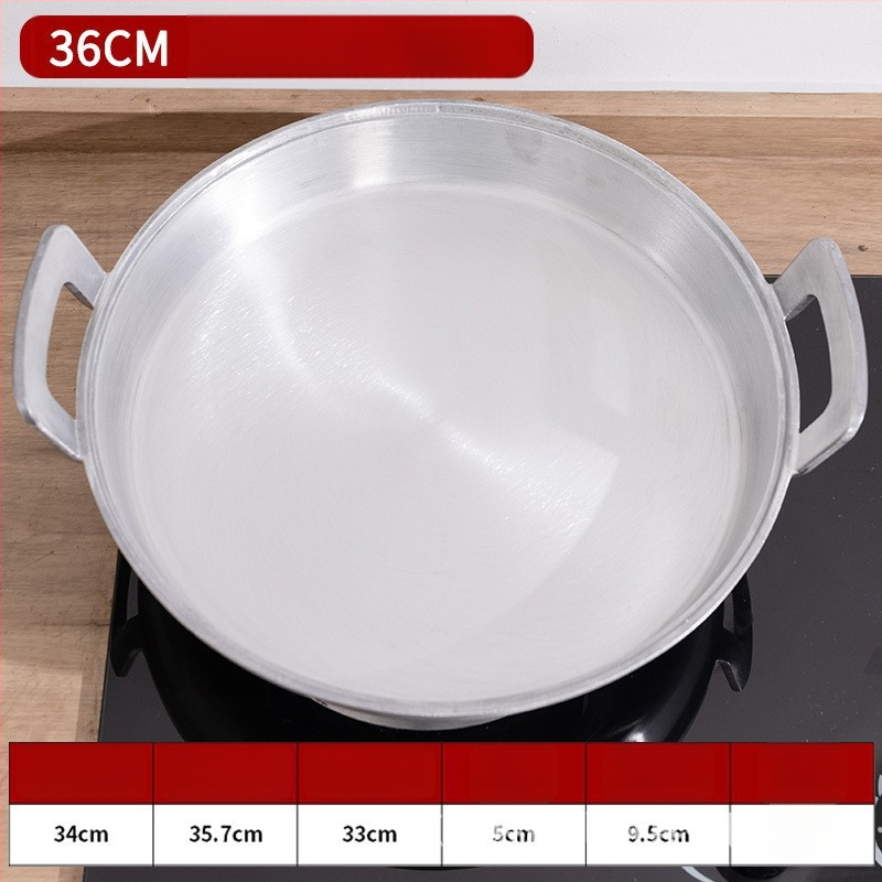 Aluminijska tava s plosnim dnom, dvostruke ručke, od lijevanog aluminija, za palačinke i prženje, pogodna za indukcijske ploče